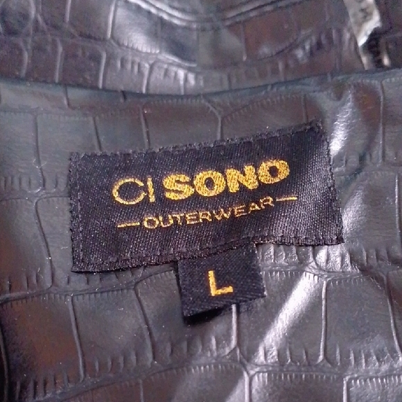 Faux Snakeskin Leather Motorcycle Jacket - Picture 2 of 8